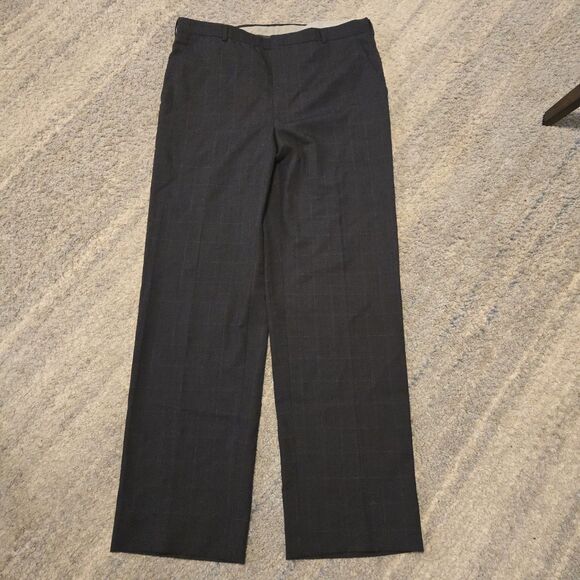 Vintage Christian Dior Monsieur Gray Dress Pant Trousers 36x34 Wool Blend - Picture 1 of 9